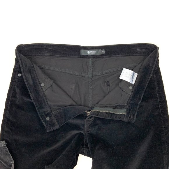 Hudson Nico Velvet Super Skinny Black Gray Ombre Jean Size 30 - Picture 6 of 16